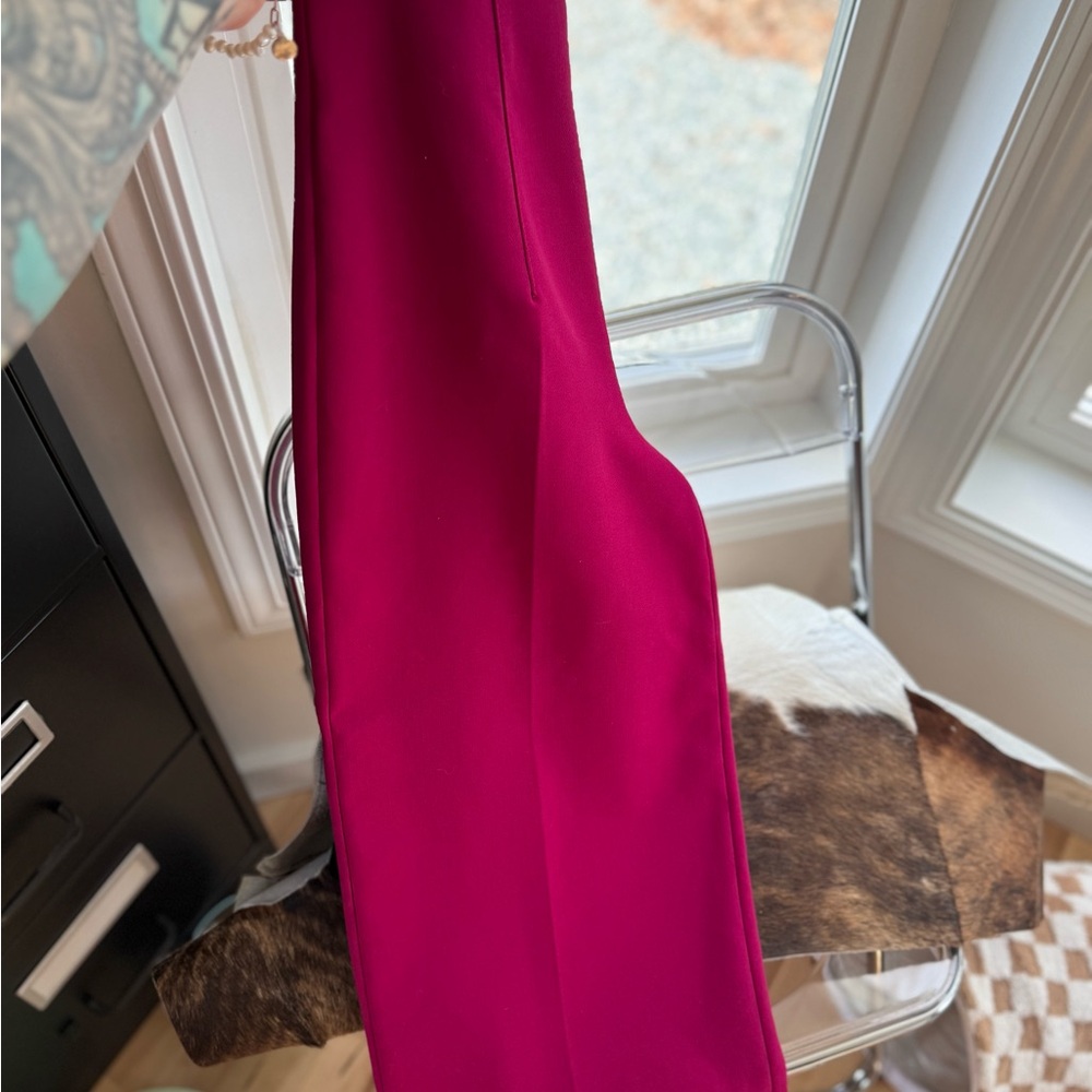 Zara Fuchsia Pink Stretch Dress Pants
